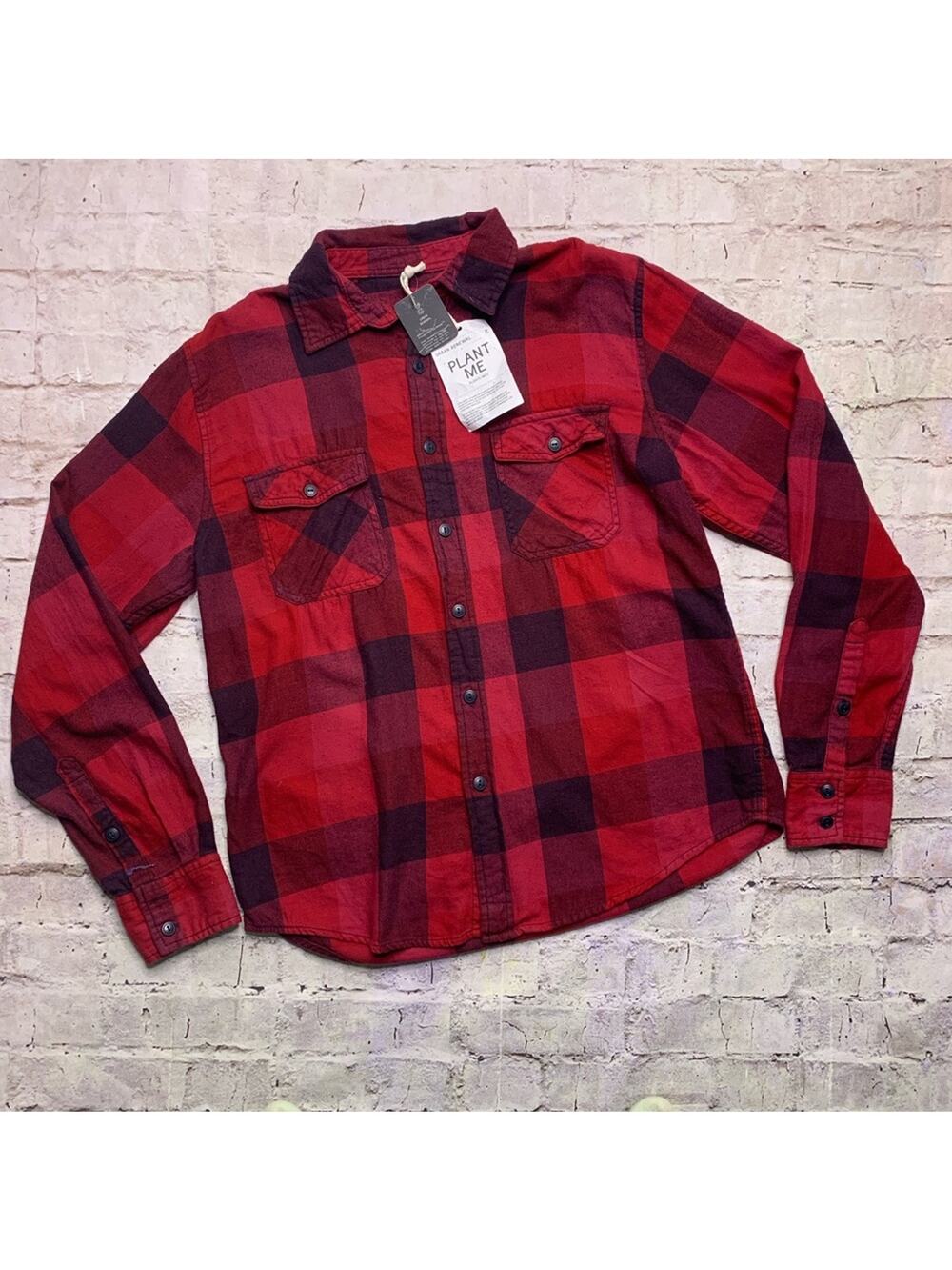 Urban Renewal Recycled Flannel in Red